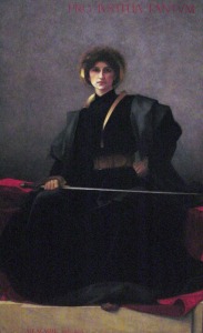 "L'Epee" (The Sword) by Alfred-Pierre Agache, 1896: Portrait of Beatrice Evelyn Hall, author of The Friends of Voltaire.